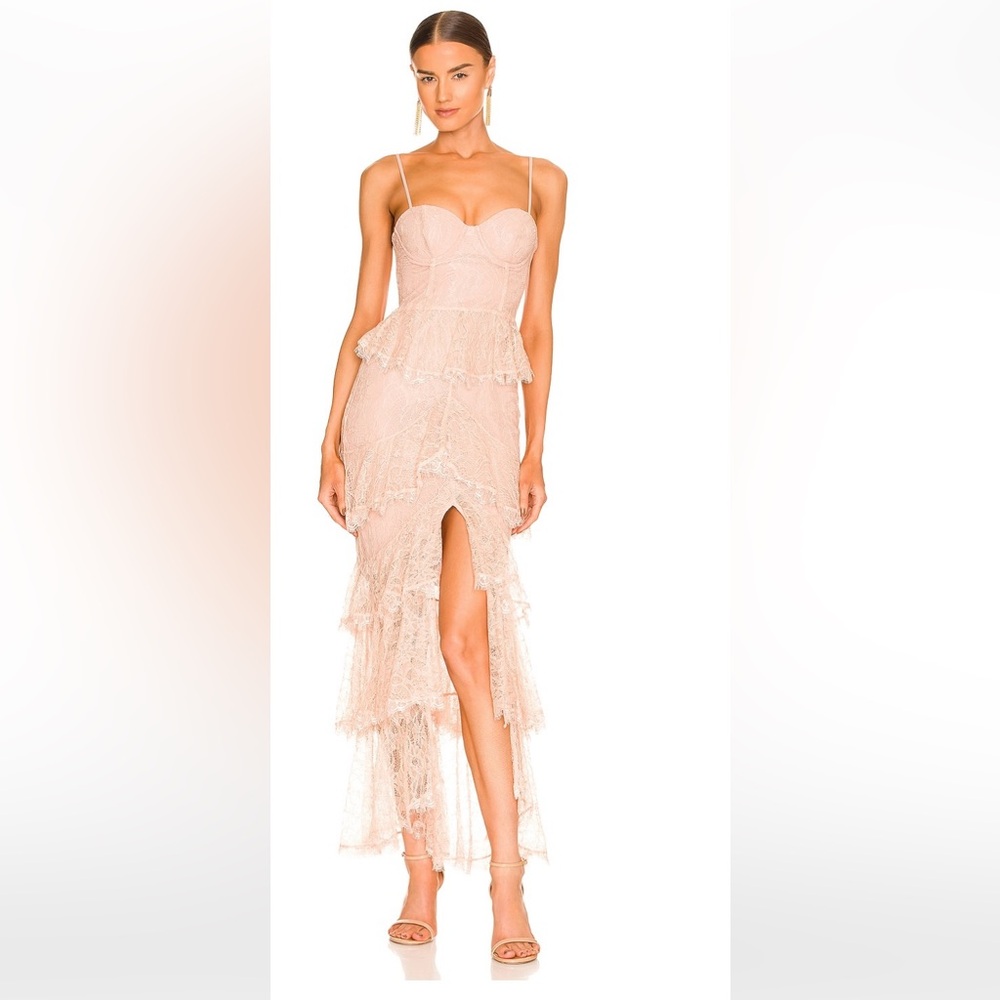 Majorelle Zelda Fitz Gown in Nude - size xxs